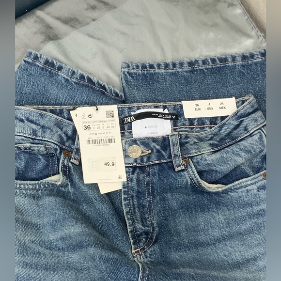 #67 NWT Zara Flare Pant Low-Rise Regular Length Size 4 - Picture 4 of 4